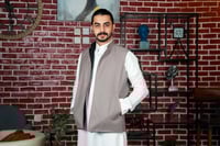 سديري جوخ دبل فيس اسود ورمادي