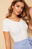 تيشيرت نسائي ابيض سادة