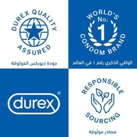 ديوركس واقي ذكري رقيق لحساسية اكبر 12 قطعةDurex Co...