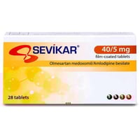 سيفيكار 40/5 مجم 28 قرصSevikar 40/5 mg olmesartan‑...