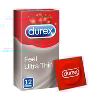 ديوركس واقي ذكري رقيق لحساسية اكبر 12 قطعةDurex Co...