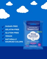 دريم واتر حلوى مضغ ميلاتونين 6 قطع ( 12 عبوة) Drea...