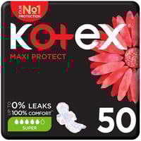 كوتكس حفايض نسائية كبيرة بالأجنحة 50 قطعةKotex Fem...