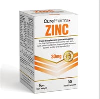 كيور فارما+ زنك 30 ملغ 30 كبسولة CUREPHARMA+ ZINC...