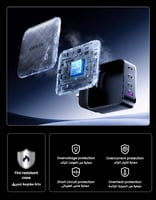 شاحن جداري 65 واط UGREEN CD224 | بـ 3 منافذ Type-C...
