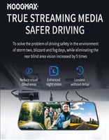 داش كام 3 كاميرات MOOGMAX | مرآة شاشة لمس 9.66 إنش...