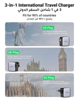 شاحن عالمي نيكسود GaN بقوة 65 واط UGREEN CD296 | م...