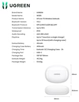 سماعة لاسلكية هايبرد UGREEN HiTune T6 | عزل ضوضاء...