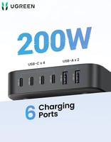 شاحن مكتبي بقوة 200 واط UGREEN CD271 | أربع منافذ...