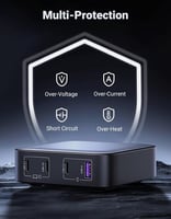 شاحن مكتبي بقوة 100 واط UGREEN CD328| بـ 3 منافذ T...