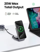 منصة شحن لاسلكي مغناطيسية 2 في 1 من UGREEN W528 |...