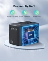 فيش سفر عالمي قوة 65 واط RAVPower متعدد المداخل وم...