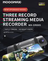 داش كام 3 كاميرات MOOGMAX | مرآة شاشة لمس 9.66 إنش...