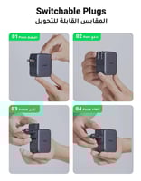 شاحن عالمي نيكسود GaN بقوة 65 واط UGREEN CD296 | م...