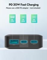 باور بانك 20000 مللي أمبير RAVPower | بقوة 20 واط...