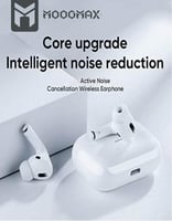 سماعة بلوتوث إيربودز MOOGMAX | عزل ضوضاء ANC | مقا...