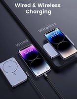 باور بانك لاسلكي بسعة 10000 مللي أمبير UGREEN PB20...