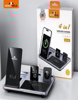 منصة شحن لاسلكية 4 في 1 بقدرة 15 واط MOOGMAX MX1 |...