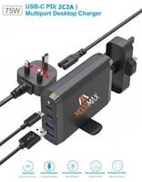 منصة شحن 90 واط MOOGMAX | أربعة منافذ 2USB + 2 PD...