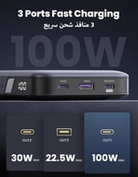 باور بانك بسعة 20000 مللي أمبير UGREEN PB720 | بقو...
