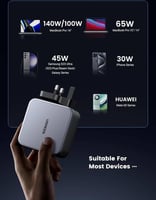 شاحن نيكسود بقوة 140 واط UGREEN CD289 | منفذين Typ...