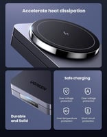 منصة شحن لاسلكي مغناطيسية 2 في 1 من UGREEN W528 |...