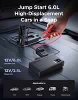 مشغل بطارية سيارة (جامب ستارتر) 12000 مللي أمبير U...