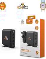 منصة شحن 90 واط MOOGMAX | أربعة منافذ 2USB + 2 PD...