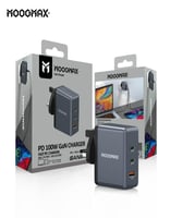 شاحن جداري بقوة 100 واط من موج ماكس | 3 منافذ ( من...