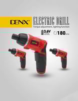 دريل ومفك براغي لاسلكي DENX DX1772 | متعدد الرؤوس...