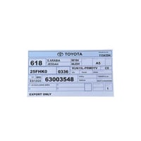 استيكر برنت تويوتا امامي