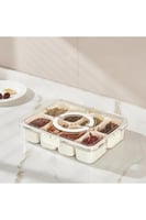 صينية بلاستيك مع غطاء شفافة للوجبات الخفيفة و الفو...