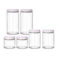 باقة برطمانات زجاج غطاء كبس – 6 قطع بثلاثة احجام