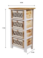 خزانة أدراج خشبية مكون من أربعة طبقات