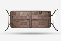 طاولة فايبر مستطيلة قابلة للطي 180 سم لون بني