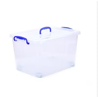 صندوق تخزين بلاستيك 20 لتر شفاف مع غطاء