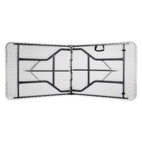 طاولة فايبر مستطيلة قابلة للطي مقاس 180 * 74 ابيض