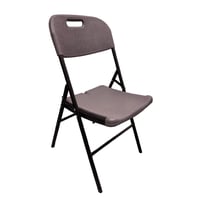 كرسي فايبر رمادي قابل للطي