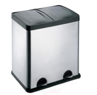 سلة نفايات كبيرة للمطبخ استيل مقاوم للصدأ حوضين 30...