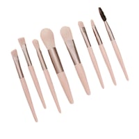 مجموعة فرش مكياج صغيرة – 8 قطع مع حافظة جلد