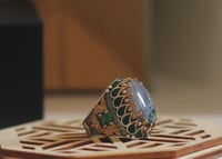 خاتم فضه 925 مرصع بالعقيق اليماني