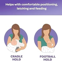 وسادة ذراع مريحة للرضاعة الطبيعية (رمادي مع نجوم)