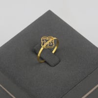 طقم ذهب دورين ورد ثلاثي الابعاد عيار 21