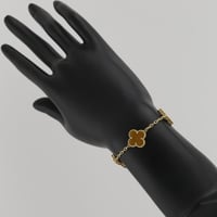 اسوارة ذهب نبتة رباعية بني - عيار 18