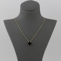 عقد ذهب وردة سوداء - عيار 18