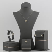 طقم ذهب القبة السداسية - عيار 18