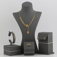 طقم ذهب الزهرة ثلاثية الابعاد - عيار 21