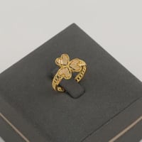 خاتم ذهب ثلاث قلوب - عيار 21