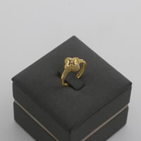 نصف طقم ذهب بتصميم نبتة رباعية ثلاثية الابعاد - عي...