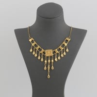 عقد ذهب مربعات مع تعليقات - عيار 21